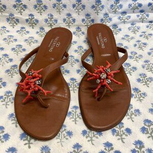 Valentino Coral Sandals EUC